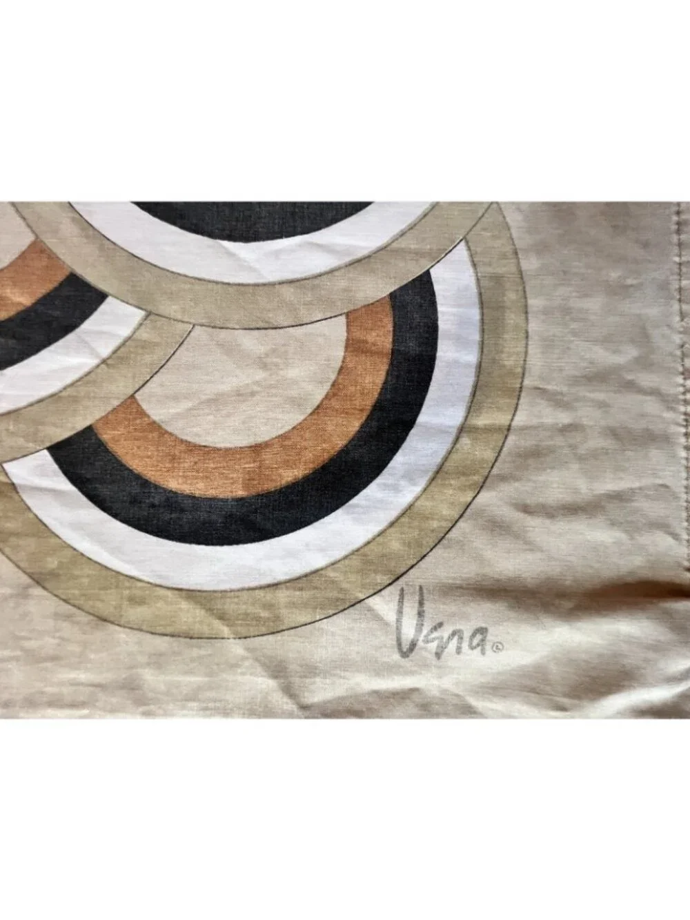MCM Burlington VERA Pillowcase Std Mod Circles No Iron Percale 1970s USA